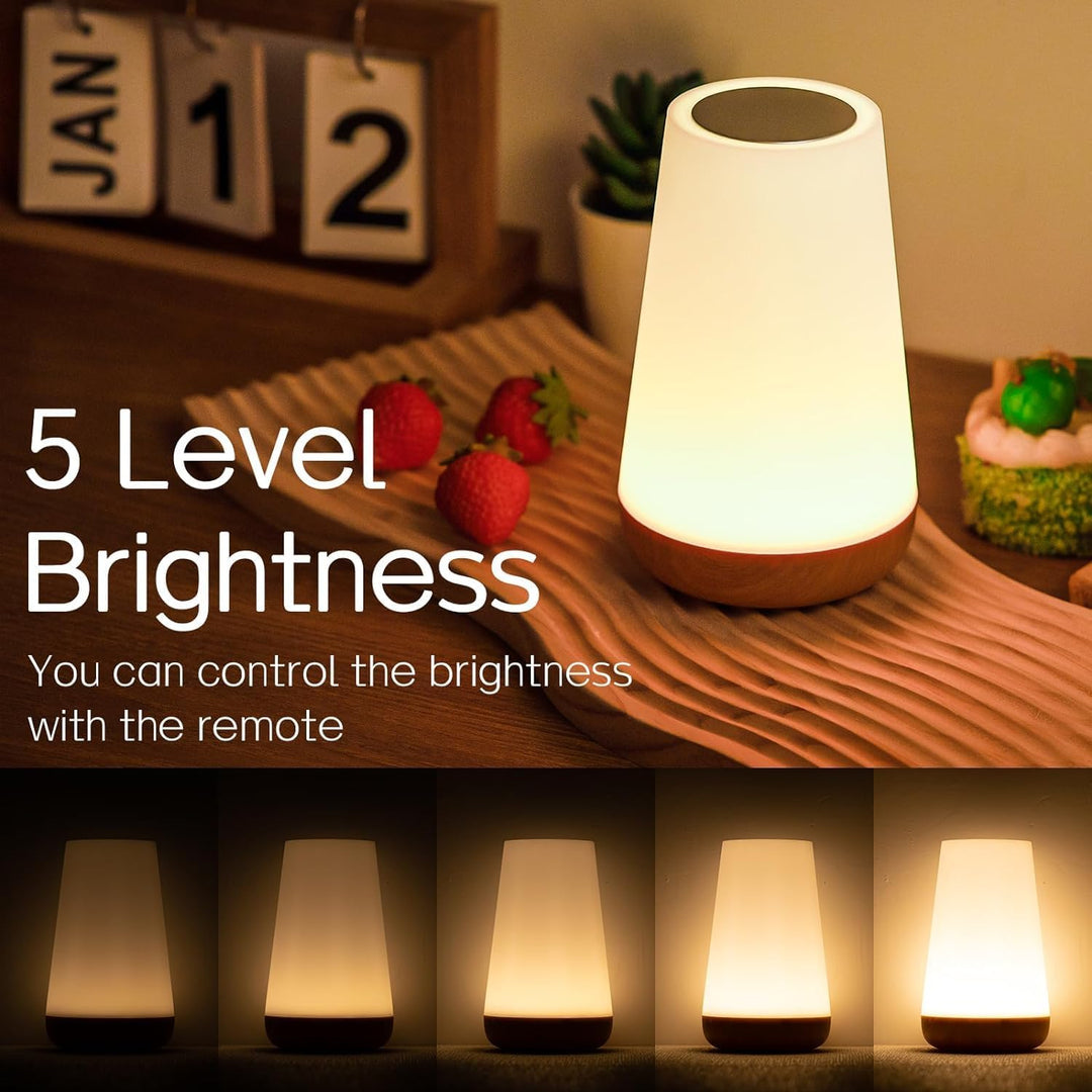 Night Light, LED Touch Bedside Table Lamp, 13 RGB colors Changing