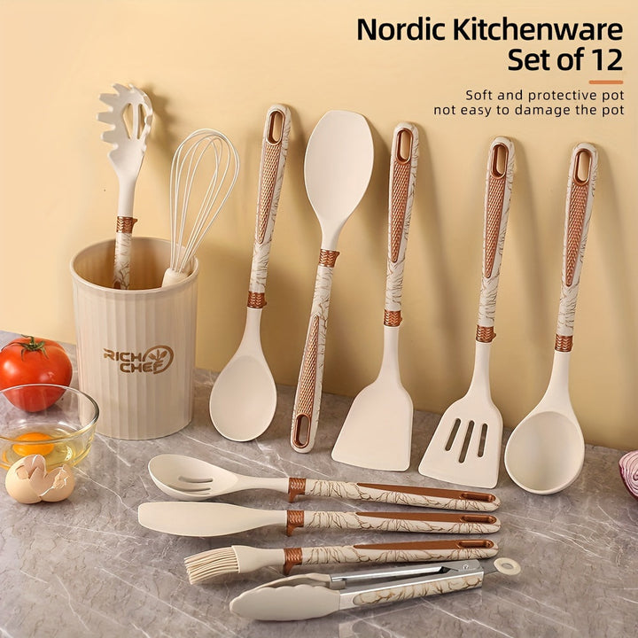 Cooking - Kitchen joy with the elegant silicone kitchen utensil set