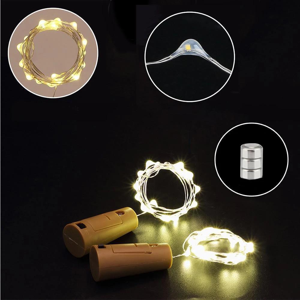Led Bottle Light Cork Night Light DIY Decor |