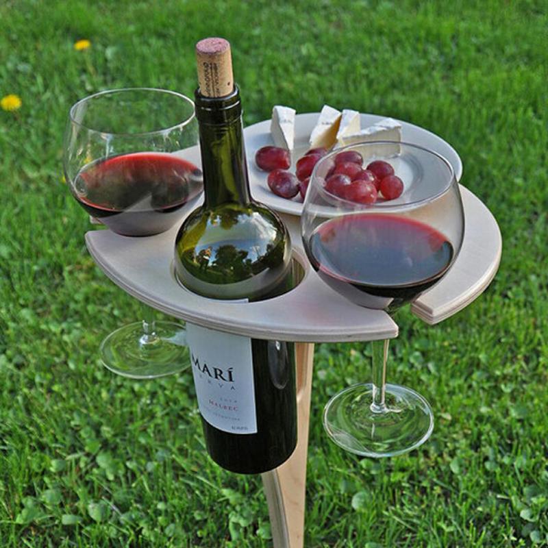 Outdoor portable do-it-yourself wine rack