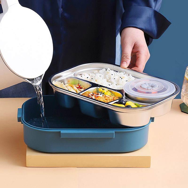 Bento lunch box made of stainless steel