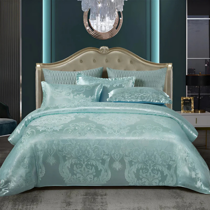 Lovely Satin Duvet Cover with Floral Print
