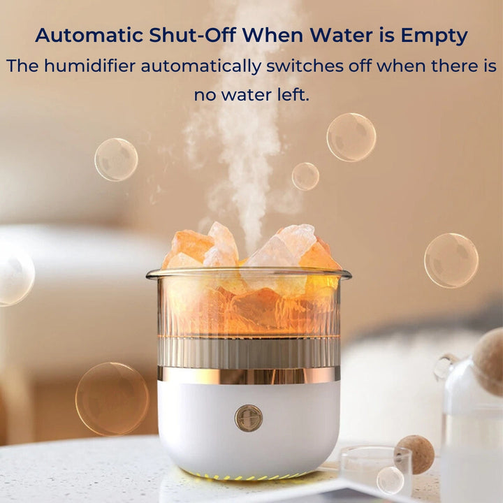 SereniGlow Crystal Salt Humidifier | USB Aroma Diffuser – Night Light &amp; Air Purifier – For Relaxation, Stress Relief &amp; Improved Air Quality