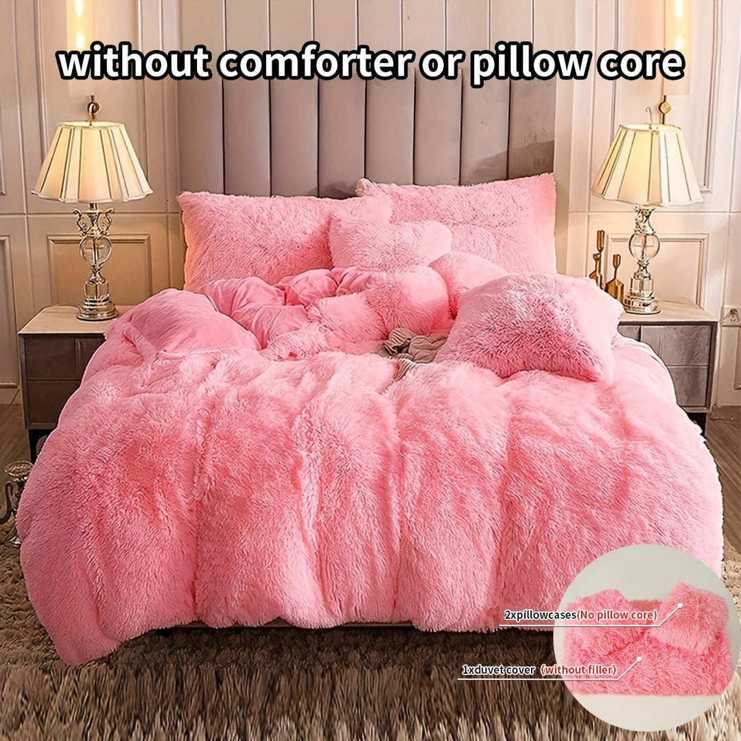 Ultra Soft Plush Duvet Cover Set with Zipper - Luxury &amp; Comfort