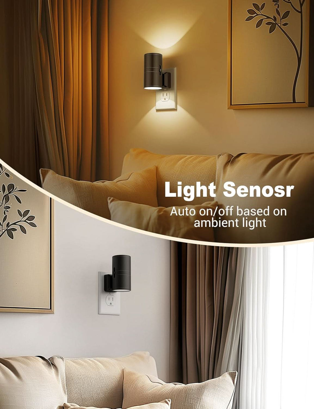 NIGHTSENSE – LED night light with twilight sensor, glare-free &amp; energy-efficient