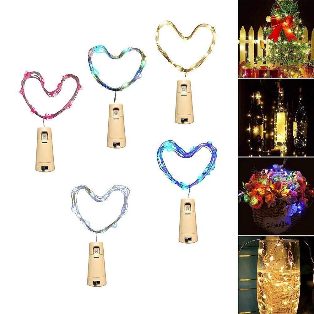 Led Bottle Light Cork Night Light DIY Decor |