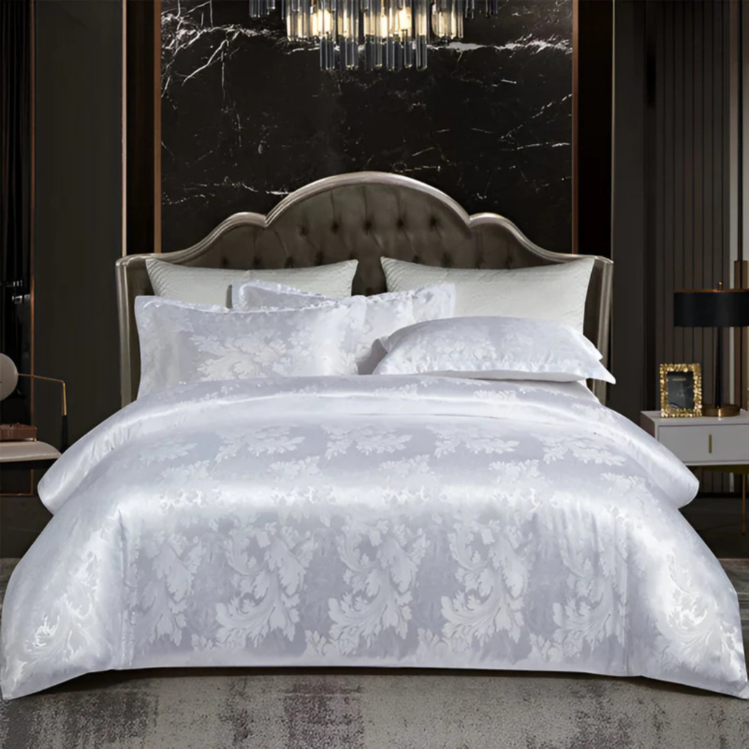 Lovely Satin Duvet Cover with Floral Print