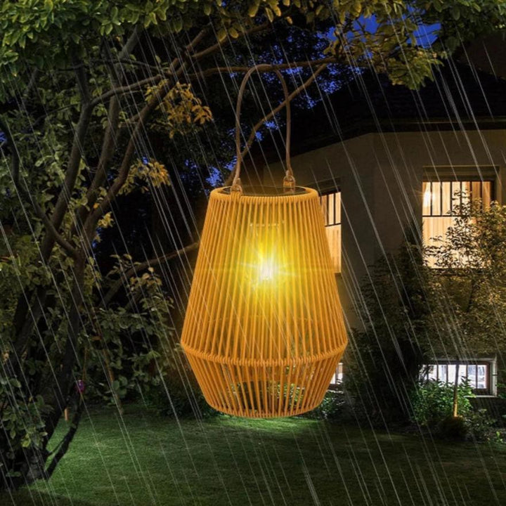 Solar Outdoor Handwoven Garden Lamps | Waterproof Landscape Light for Villa &amp; Terrace Decoration - Alpho