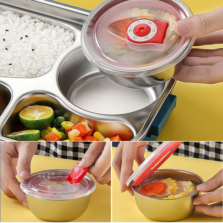 Bento lunch box made of stainless steel