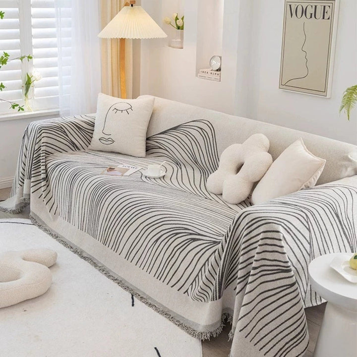 Calista Wave Chenille Sofa Cover