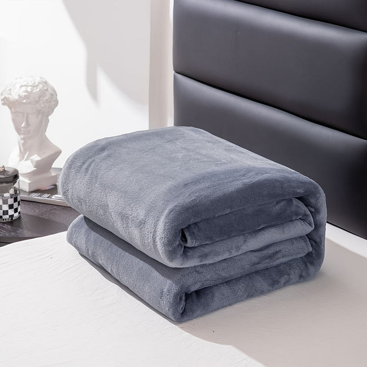 Soft and warm grey flannel blanket for all seasons