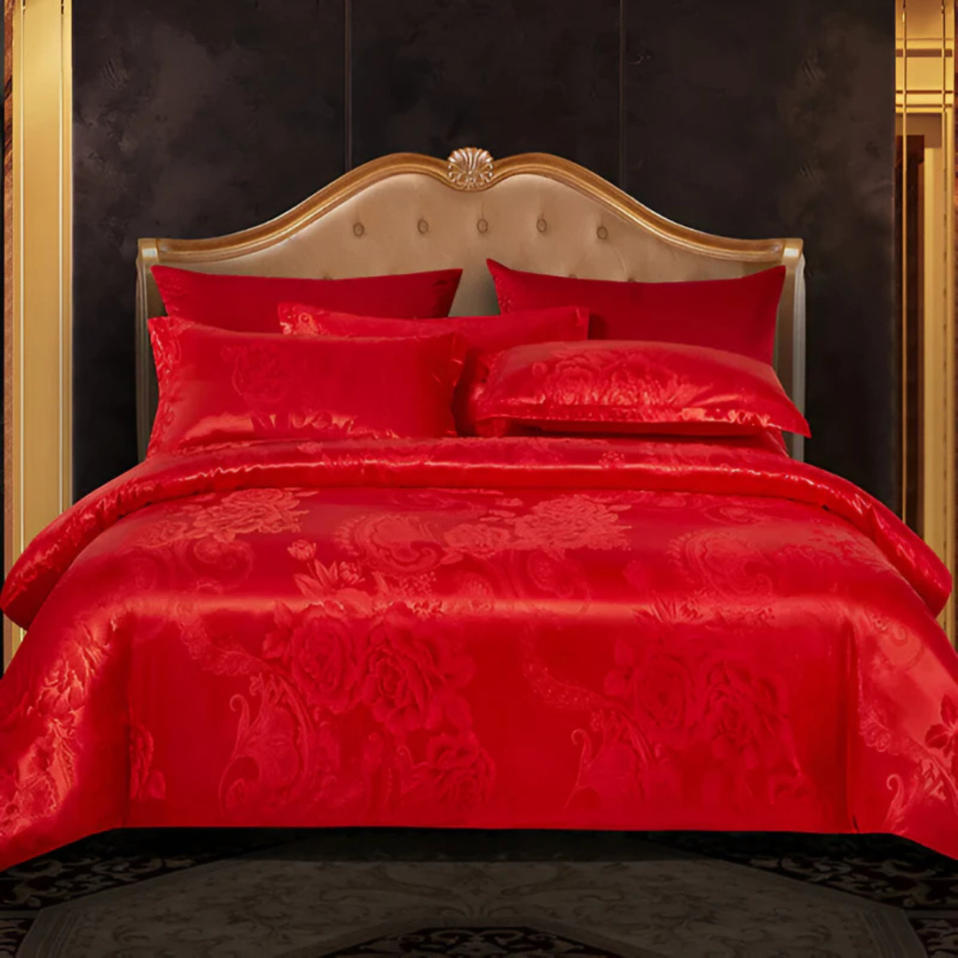 Luxury Satin Duvet Cover with Pillowcases – Silky Soft &amp; Breathable Bedding