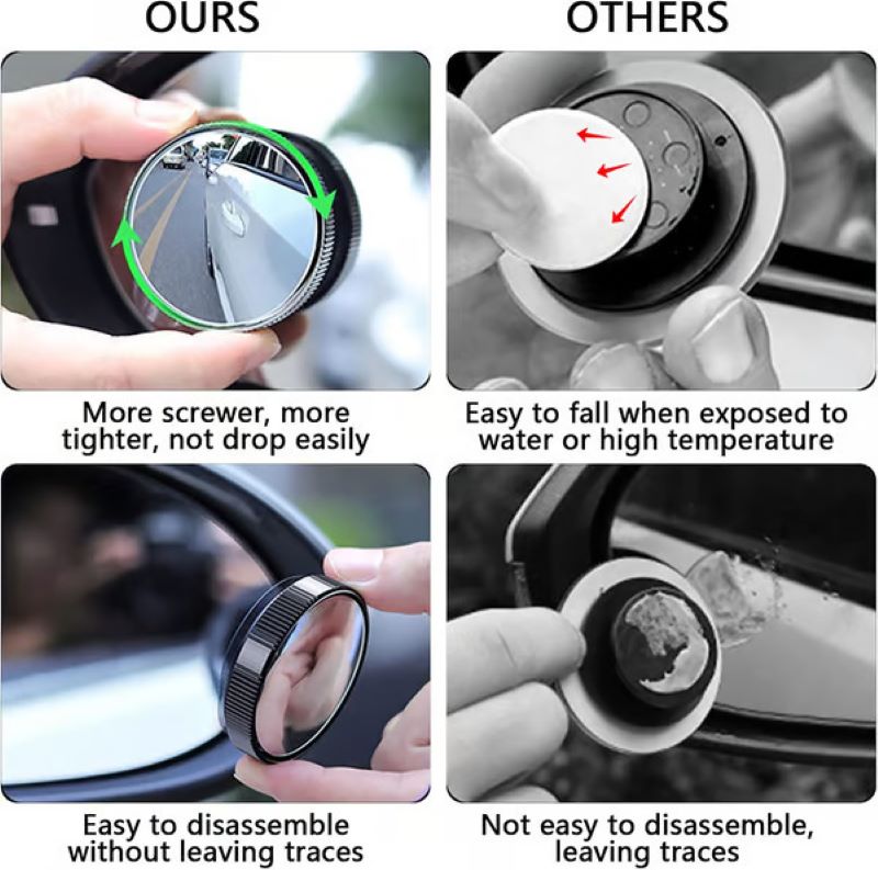 Car blind spot mirror (1 pair)