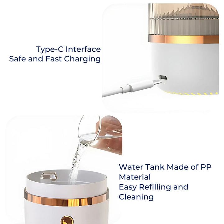 SereniGlow Crystal Salt Humidifier | USB Aroma Diffuser – Night Light &amp; Air Purifier – For Relaxation, Stress Relief &amp; Improved Air Quality