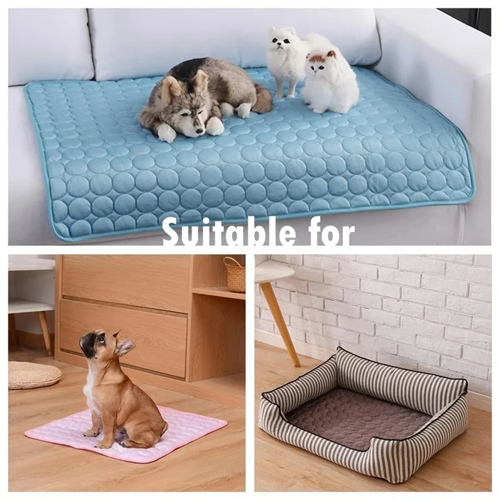 Extra Large Dog Cooling Mat | Summer Pet Bed for Small &amp; Big Dogs | Durable Blanket for Cats &amp; Sofa Protection - Ice Pad Blanket |