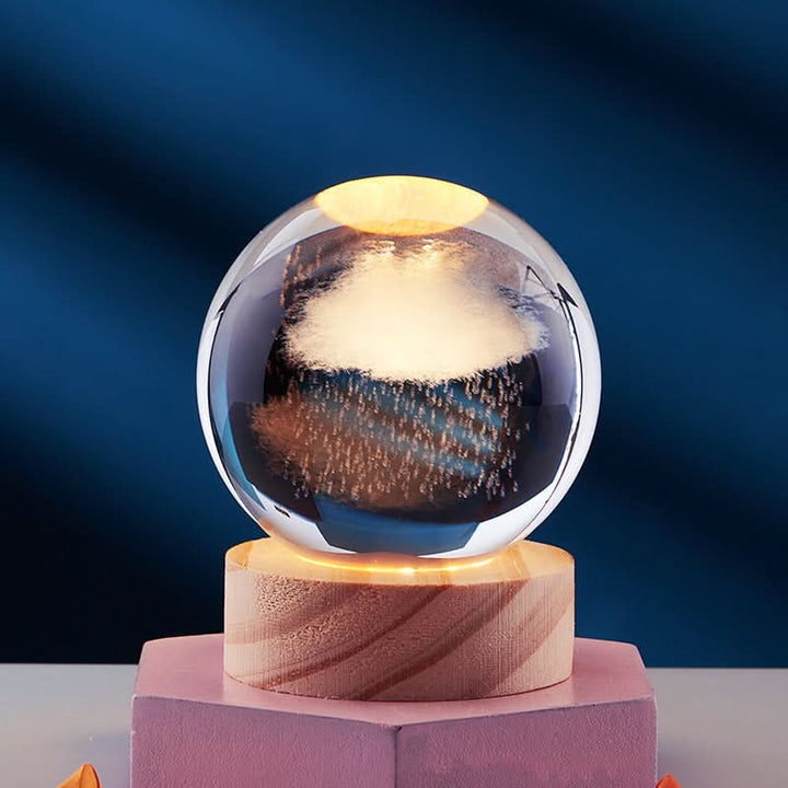 Elegant 3D LED Night Light with Sparkling Star Effect
