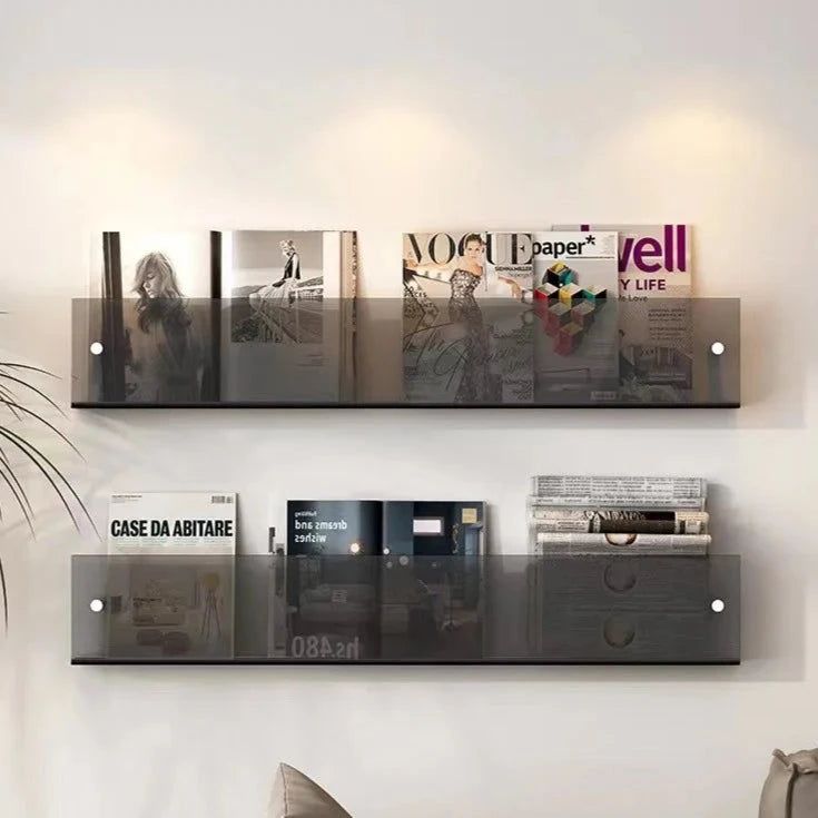 ClearLine – Stylish Acrylic Wall Shelf for Magazines