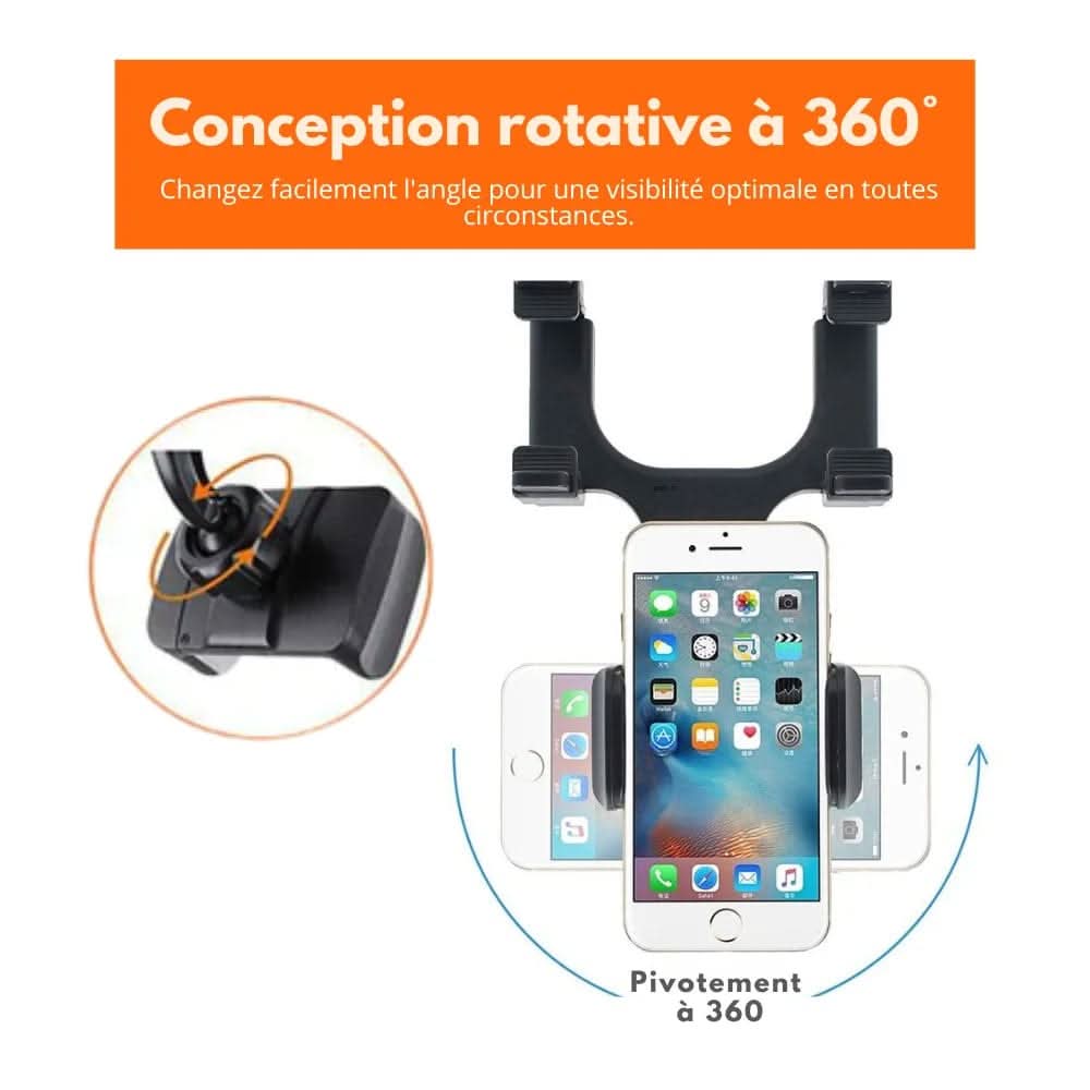 Rear-view mirror mobile phone holder for safe driving