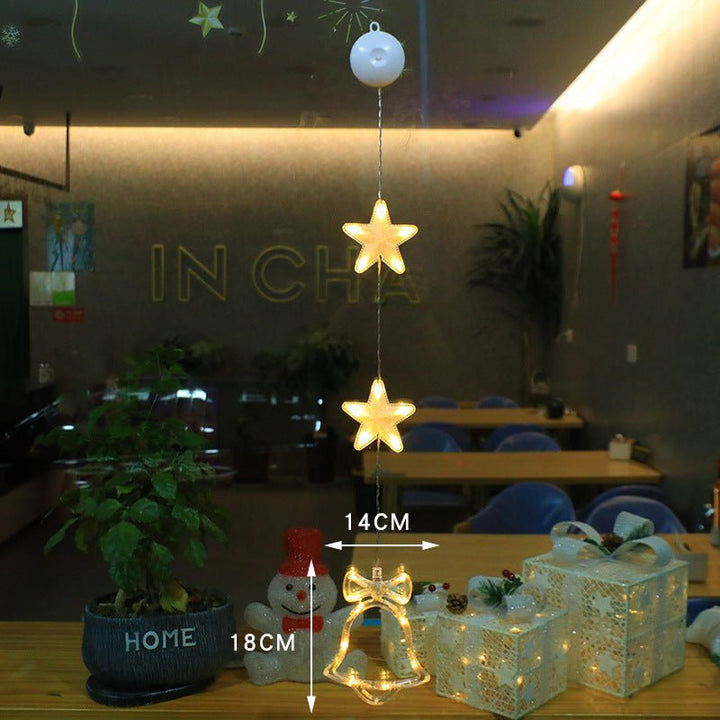 LED Christmas lights with suction cups for glass and mirrors