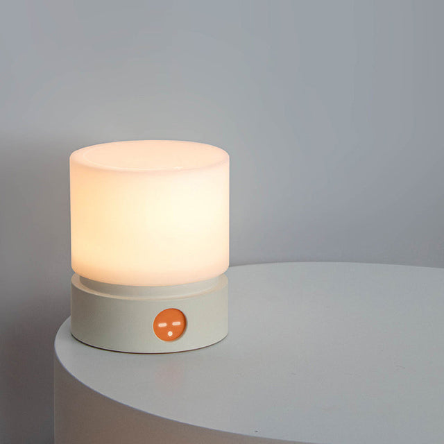 Contemporary Nordic Timer Rechargeable ABS HIPS Silicone Cylinder LED Table Lamp Night Light for Nightstand