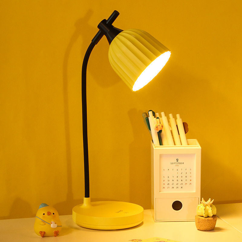 Modern Minimalistic Round Folded ABS LED Table Lamp For Living Room