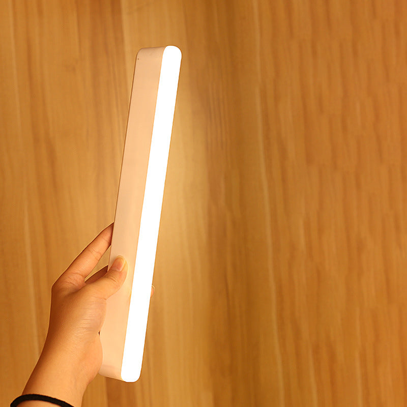 Modern Minimalist Rechargeable Magnetic Suction Cup Plastic Strip Rectangular LED Wall Light Night Light For Studying