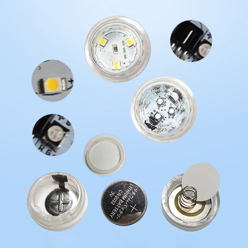 Modern simplicity waterproof battery PS round underwater LED landscape lighting outdoor light for outdoor patio