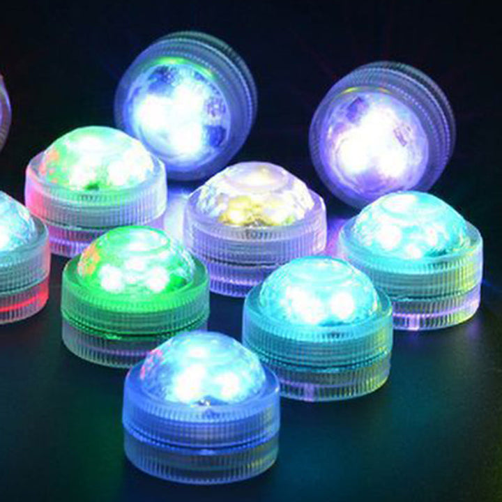 Modern simplicity waterproof battery PS round underwater LED landscape lighting outdoor light for outdoor patio