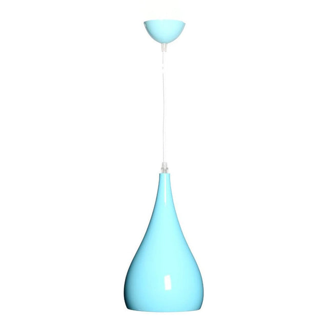 Nordic Iron Wood Aluminum Pumpkin Water Drop 1-Light Pendant Light for Dining Room