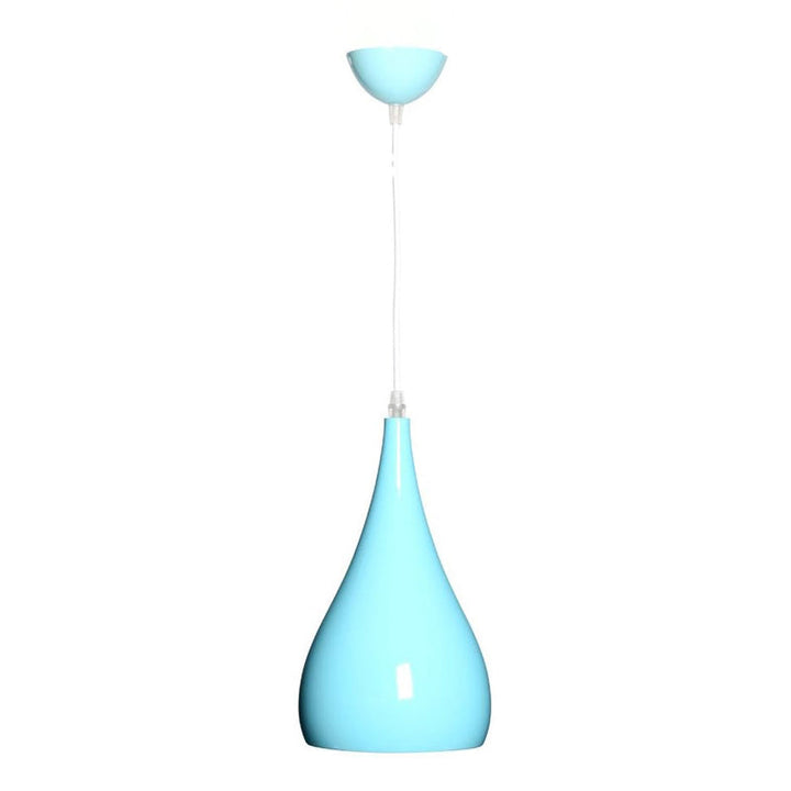 Nordic Iron Wood Aluminum Pumpkin Water Drop 1-Light Pendant Light for Dining Room