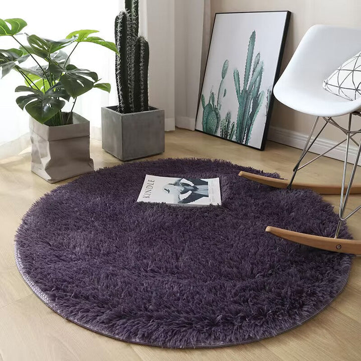 Cozy soft round rug