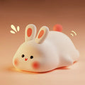 Cute Rabbit-Shaped USB Rechargeable Silicone Night Light for the Bedroom