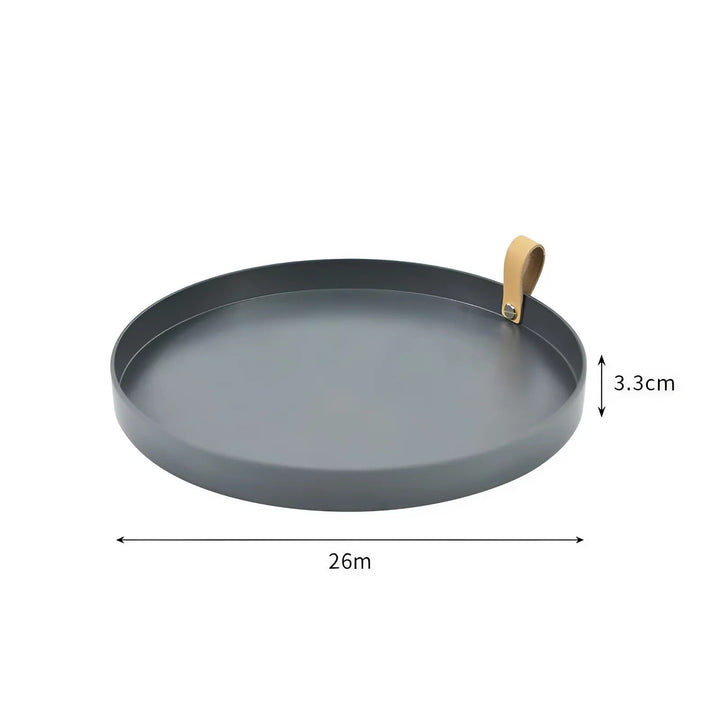 Simple solid color round storage tray