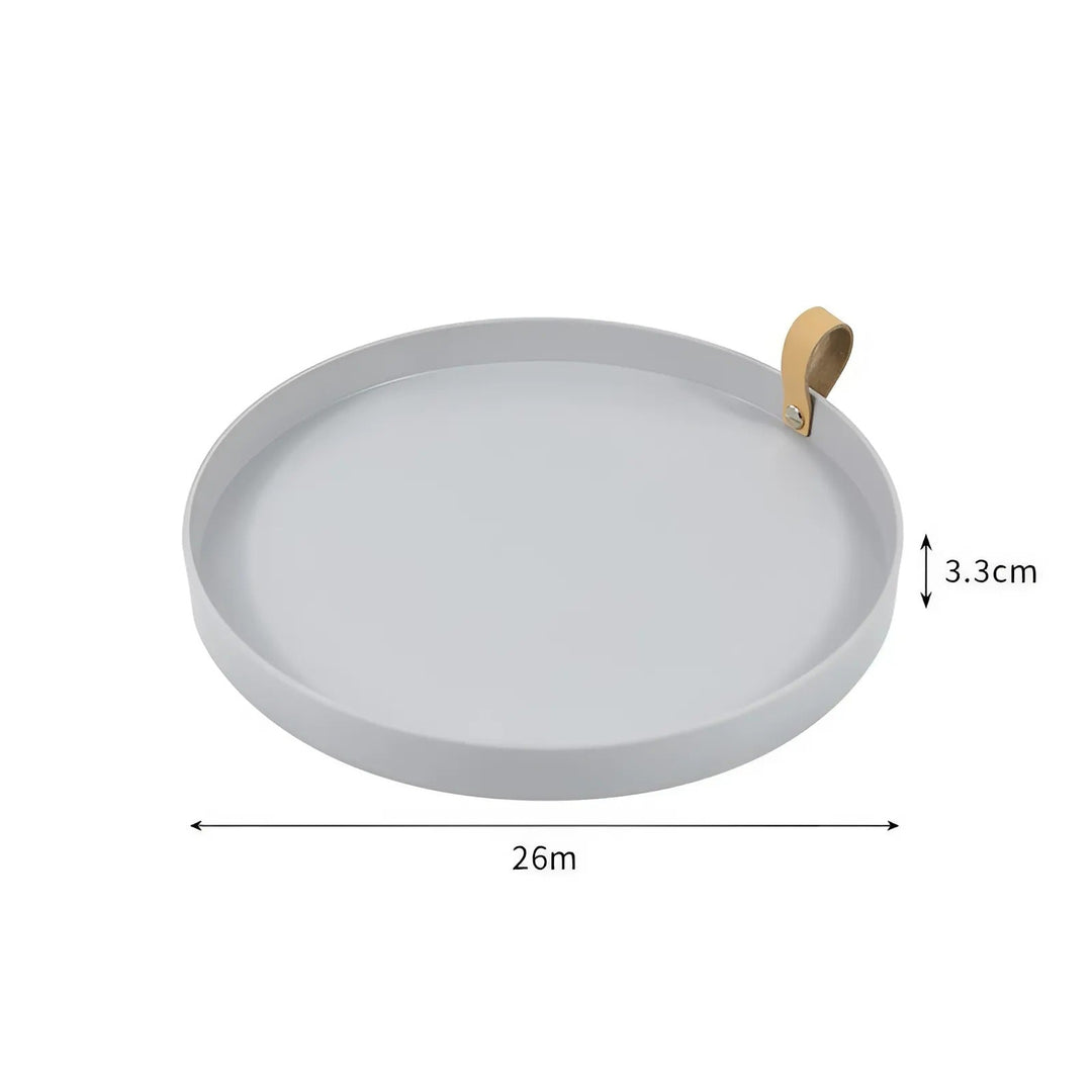 Simple solid color round storage tray