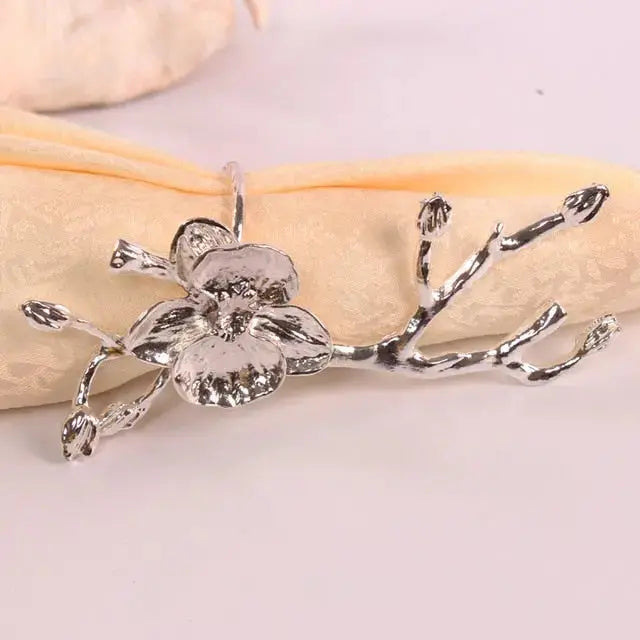 Bird &amp; Flower Napkin Rings - 4 Pieces