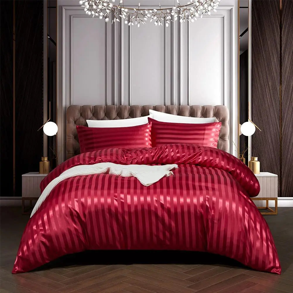 NoirLuxe Set - Luxury Satin Duvet Cover for the Bedroom