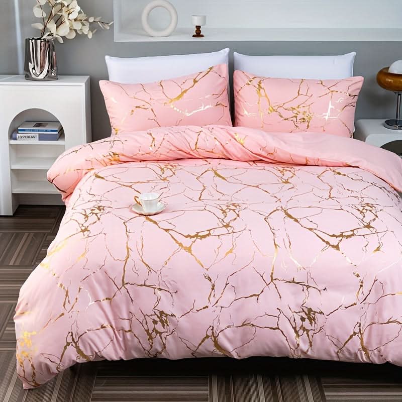 Marble Design Duvet Cover Set for Modern Bedroom