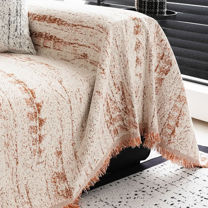Elegant chenille sofa cover with easy care