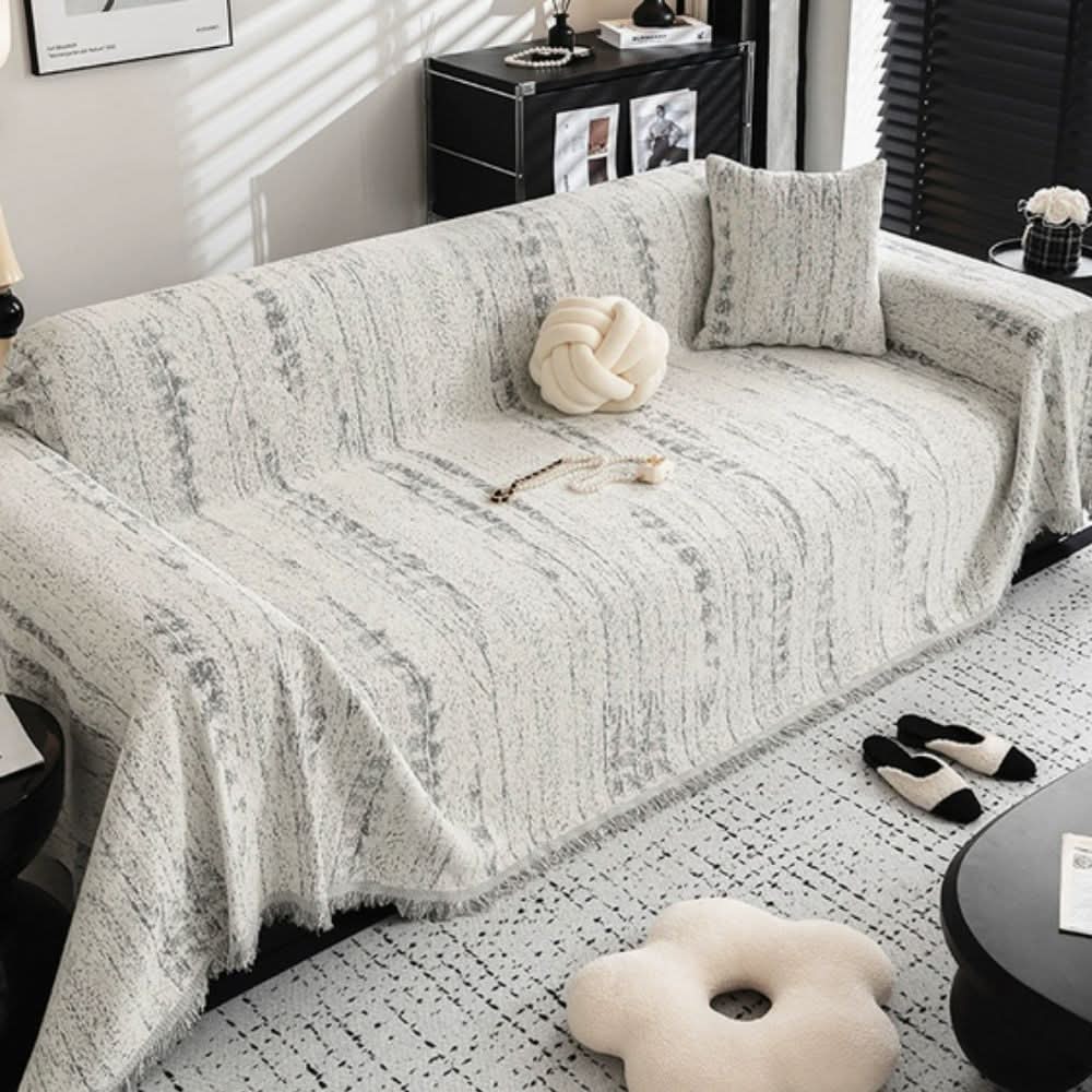 Elegant chenille sofa cover with easy care
