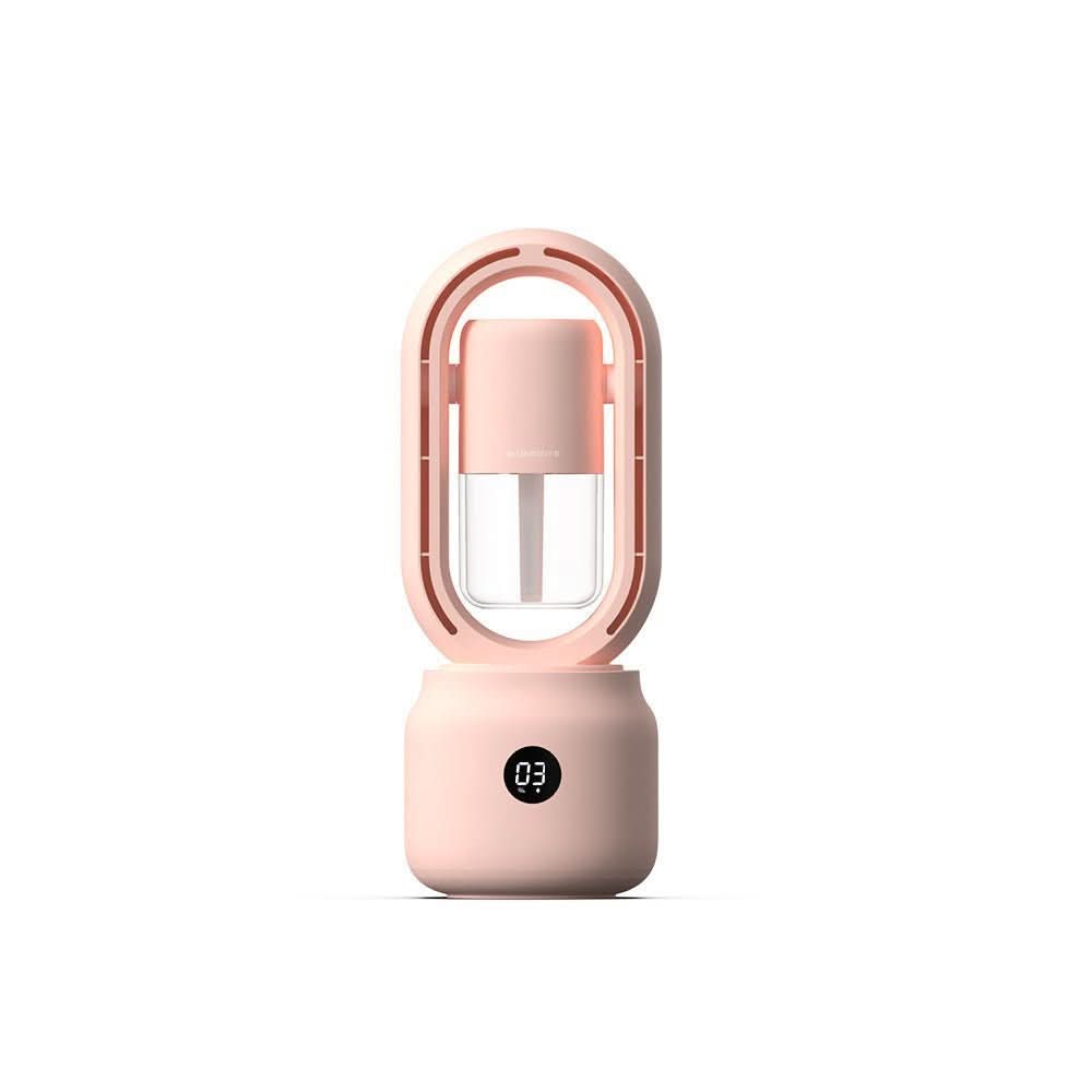 Portable fan without blades with humidifier and night light for refreshing comfort