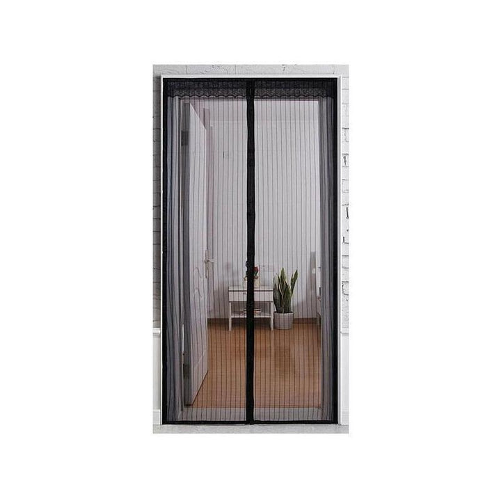 Magnetic Fly Screen Door with Continuous Hook and Loop Fastener
