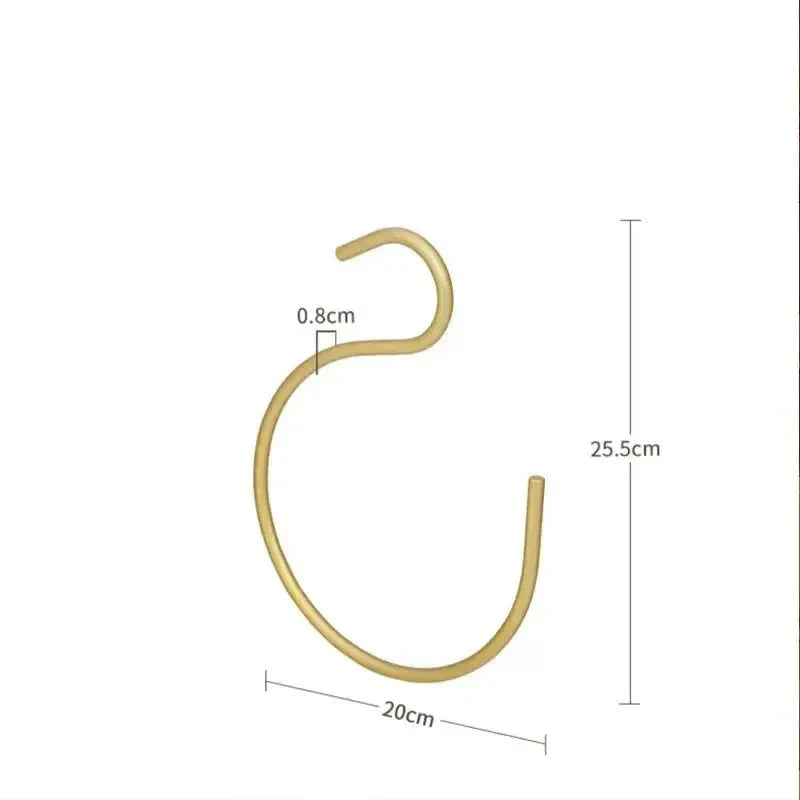 S-shaped hanger - Elegant and space-saving metal wardrobe hanger (Set of 5)