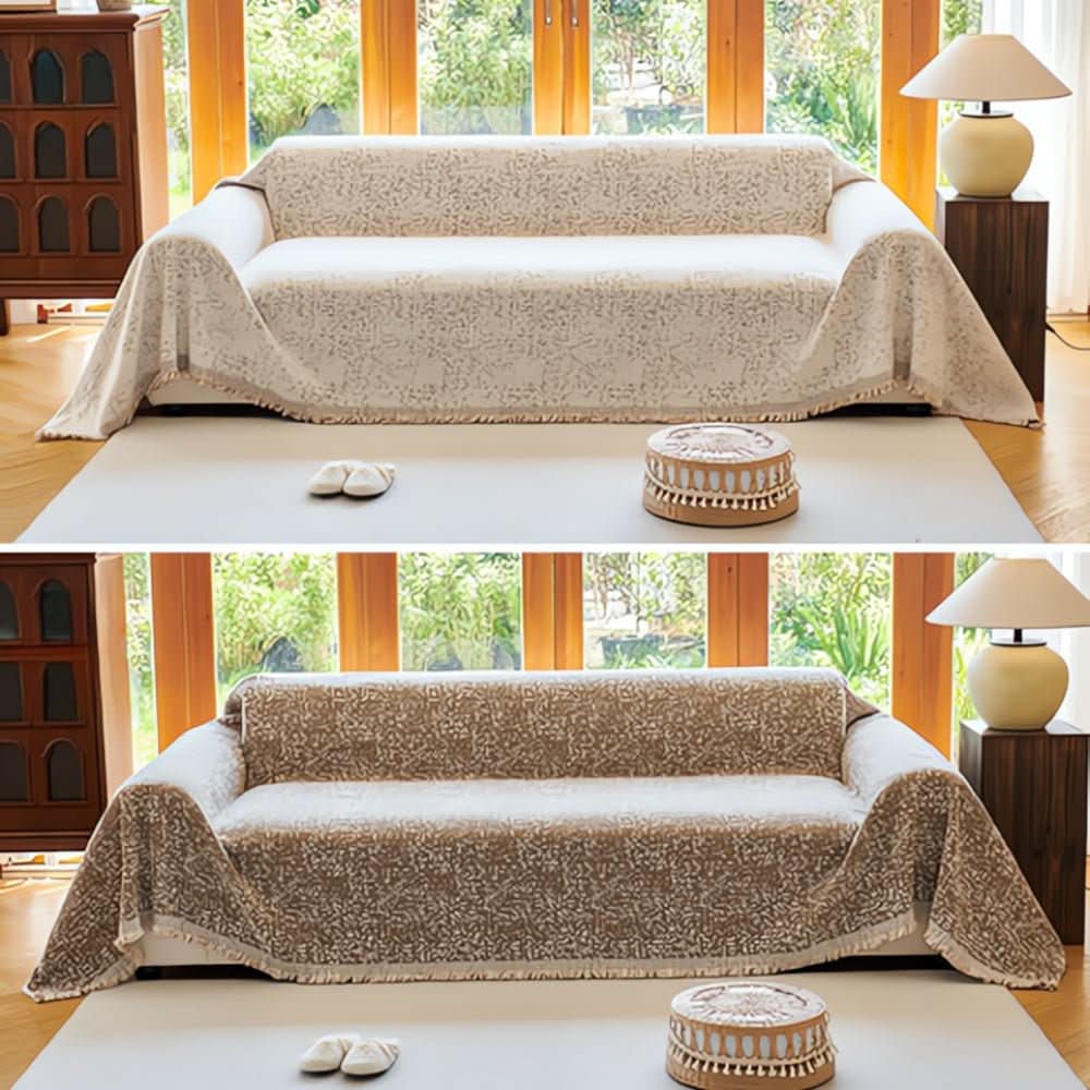 Reversible Microfiber Sofa Cover, Non-Slip and Easy to Care for
