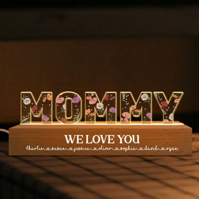 Custom Flower Printed LED Night Light |