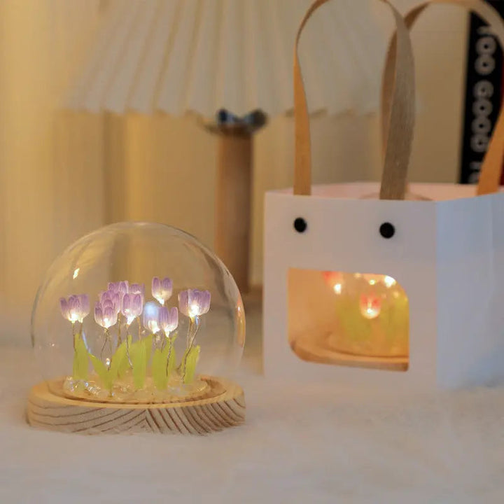 DIY Glass Tulip Globe Lamp