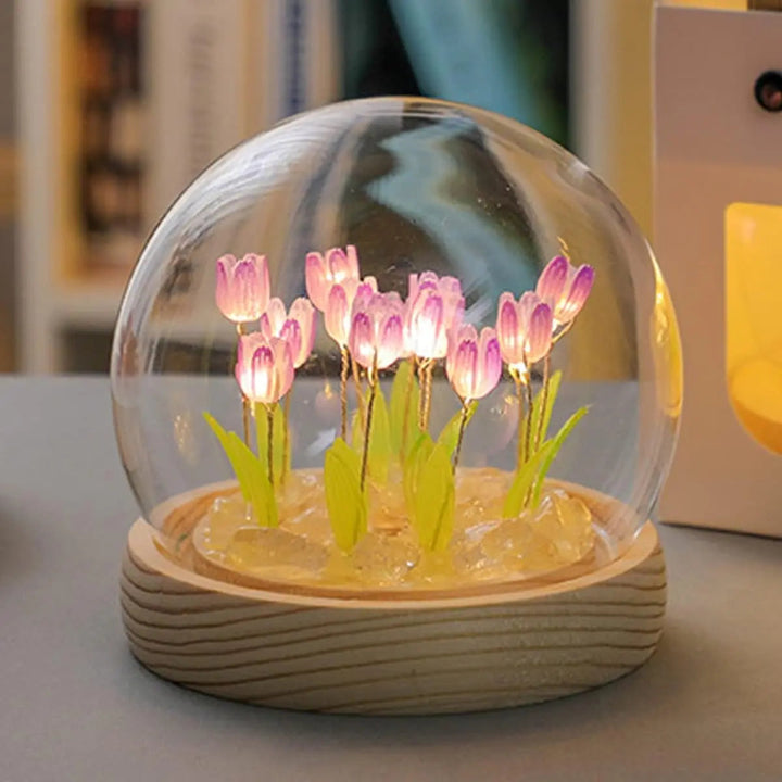 DIY Glass Tulip Globe Lamp
