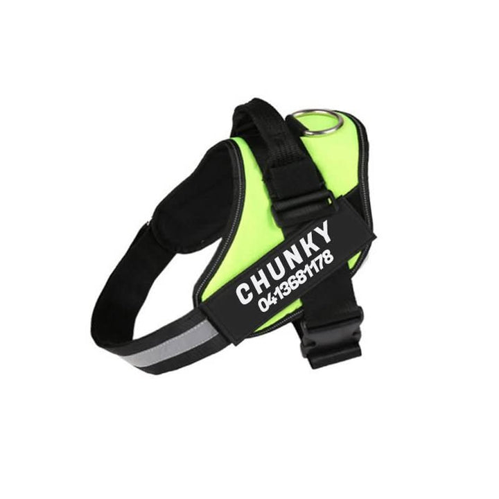DOGSAFE HARNESS – Safety dog harness with name tag &amp; reflectors