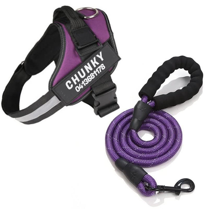DOGSAFE HARNESS – Safety dog harness with name tag &amp; reflectors