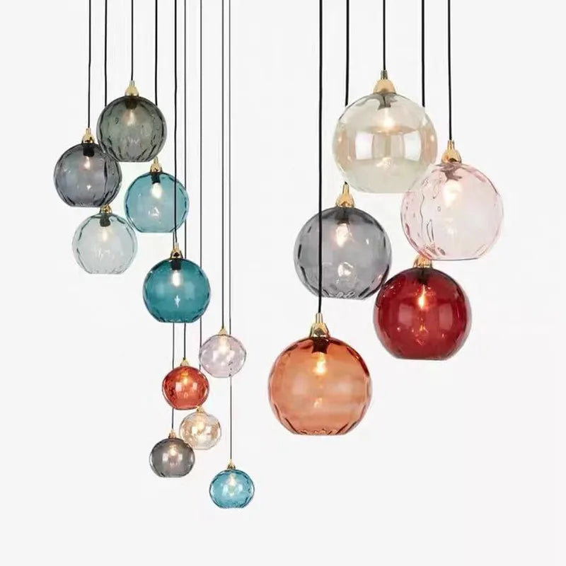 HelderBol - Glass ball pendant lamp