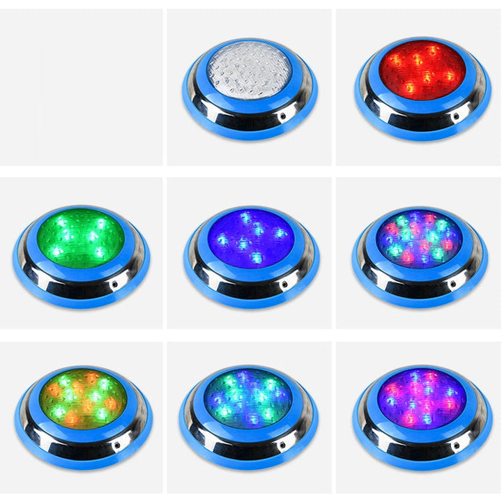 18W LED Stainless Steel Wall Mounted Pool Light Landscape Underwater Light (colorful Light)